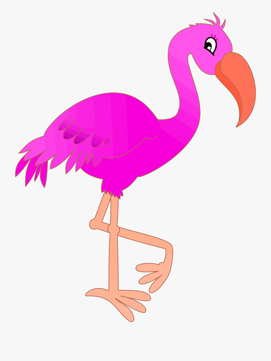 Flamingo Clipart Purple - Birds Drawing With Name, Transparent Clipart