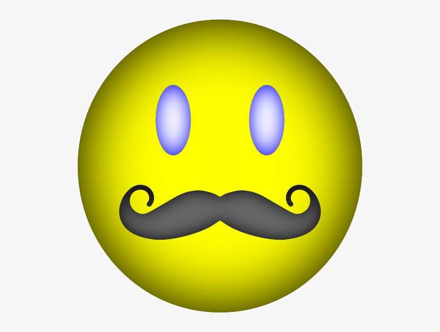Happy Face Mustache Svg Clip Arts - Clip Art, Transparent Clipart