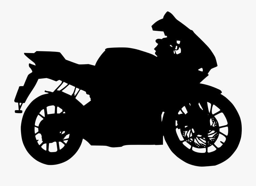 Transparent Motorcycle Clipart Black And White - Motor Bike Icon Transparent Background, Transparent Clipart