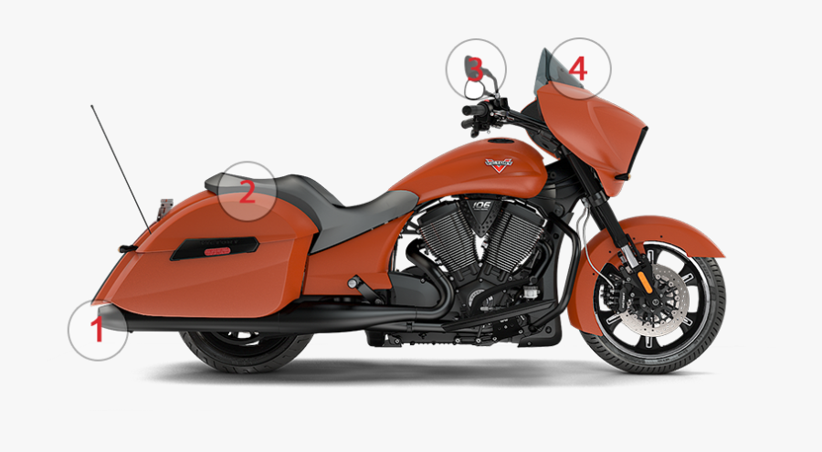 Orange Motorcycle Clipart - Victory Magnum, Transparent Clipart