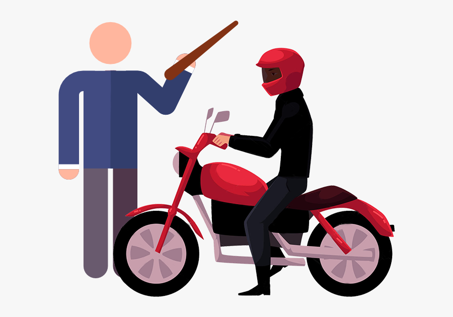 Motorcycles Can Be Intimidating, But With Personalized - Old Lady On A Motorcycle Drawing, Transparent Clipart