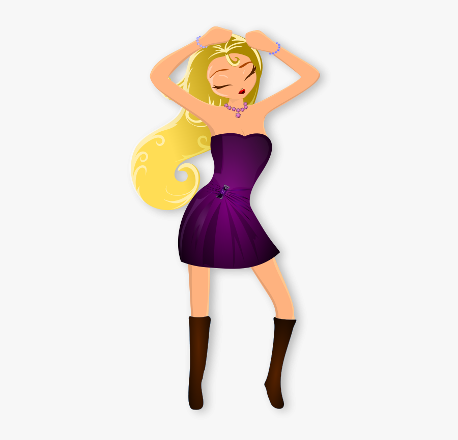 Blonde Girl Dance Clipart - Girl Dance Clipart Png, Transparent Clipart