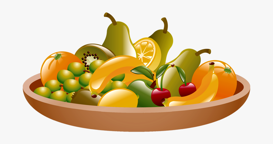 Fruits Clipart Png - Fruits And Vegetables In A Plate Clipart, Transparent Clipart