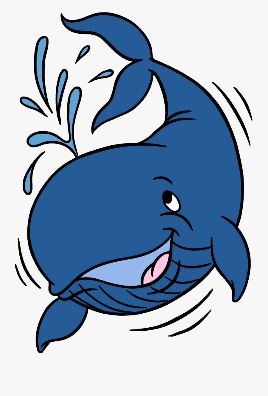Cartoon Whale Transparent Background, Transparent Clipart