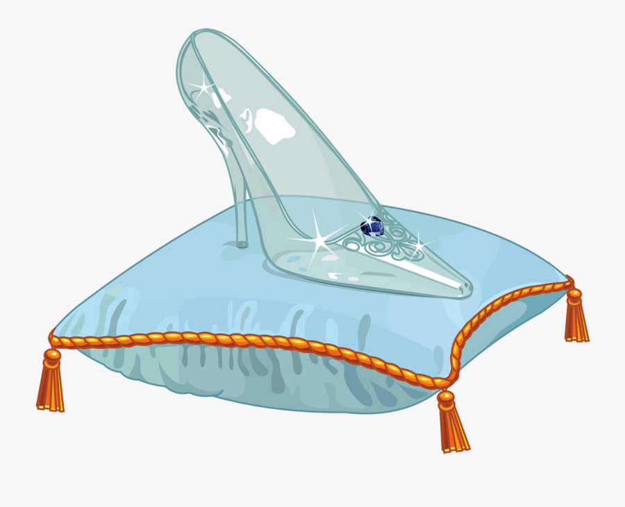 Shoe Clipart Cinderella - Cinderella Shoe On Pillow, Transparent Clipart