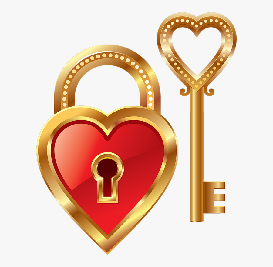 Keys Clipart Alphabet - Heart Lock And Key Clipart, Transparent Clipart