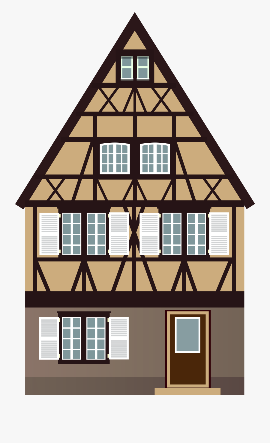 Brown House Png Clip Art, Transparent Clipart