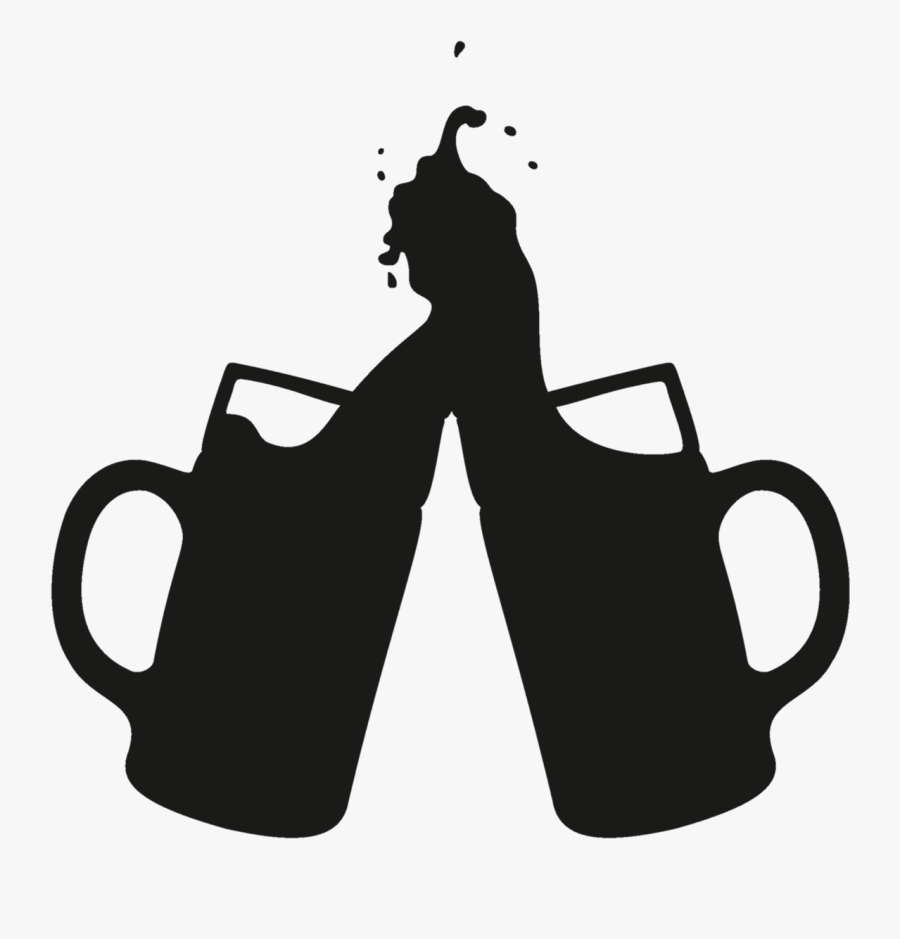 Clip Art Beer Can Clipart Black And White - Beer Mug Silhouette Png, Transparent Clipart