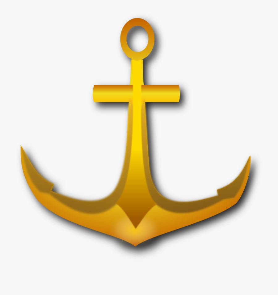 Golden Anchor - Golden Anchor Clipart, Transparent Clipart