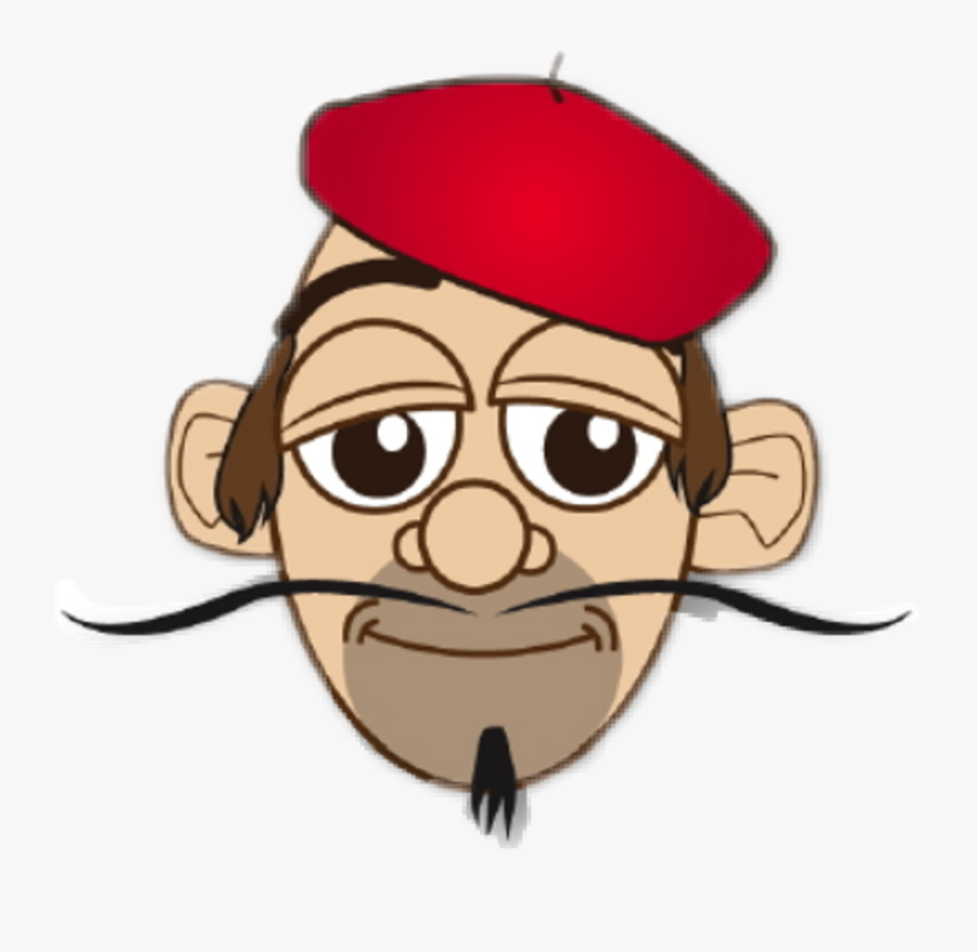 Cartoon French Man Mustache Clipart , Png Download - French Man With Mustache Cartoon, Transparent Clipart