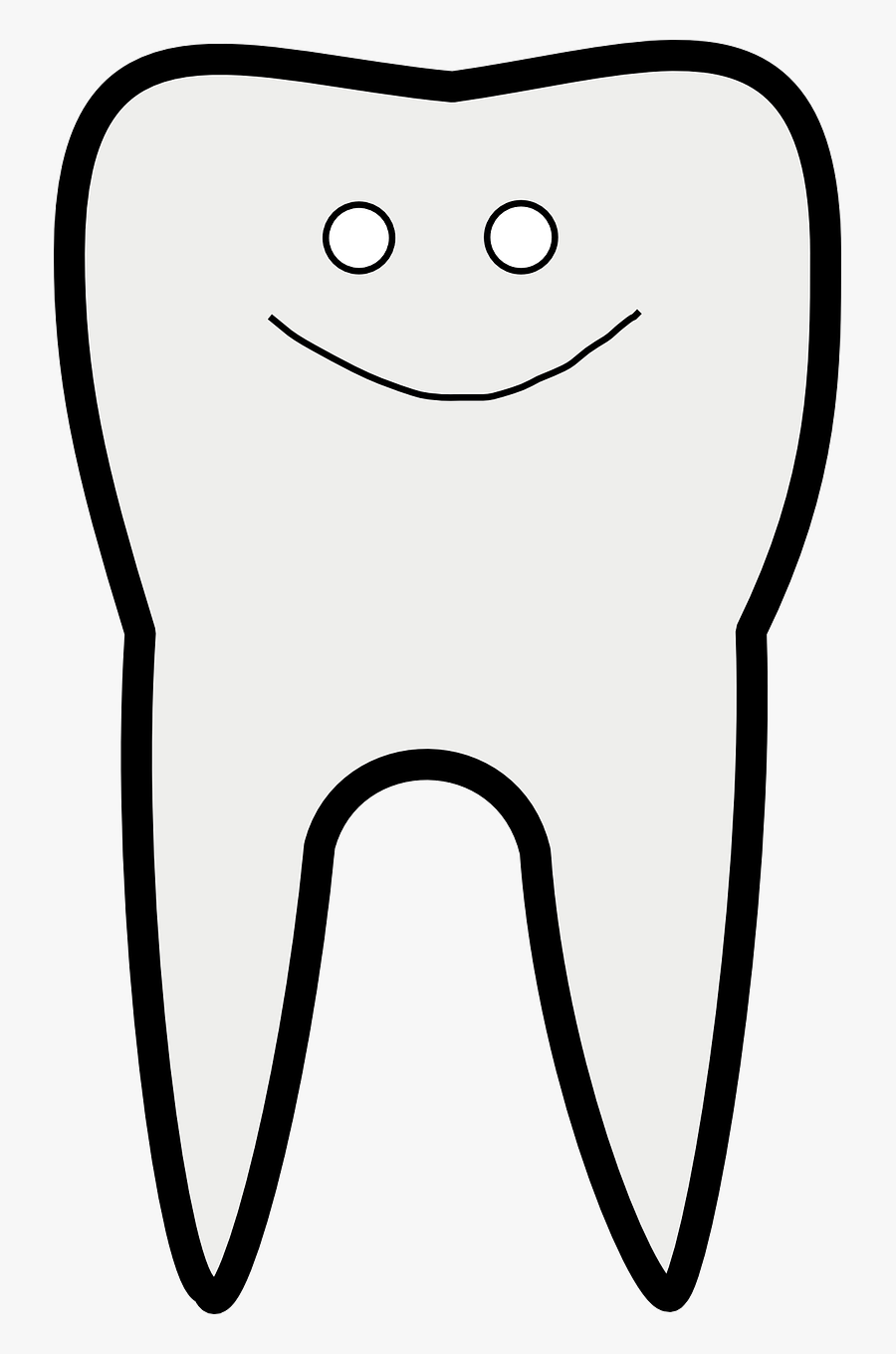 Tooth Line Art Free Vector - Tooth Clipart, Transparent Clipart