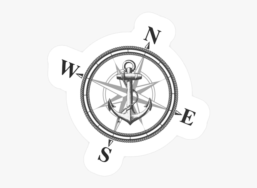 Compass Free Anchor Clipart Clip Art On Transparent - Nautica T Shirt Women, Transparent Clipart