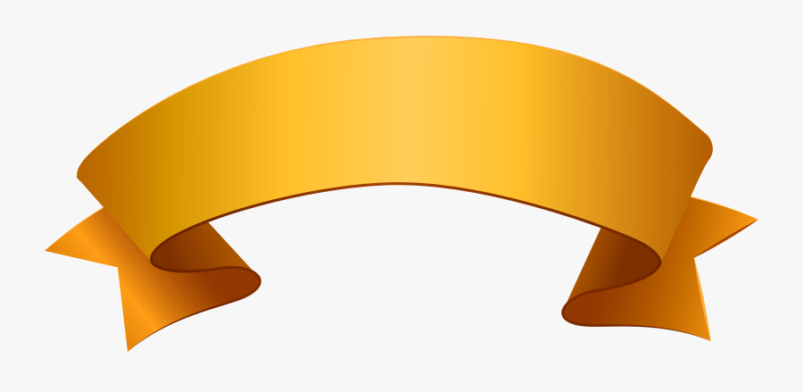 White Banner Ribbon Png Download - Orange Ribbon Clipart Png, Transparent Clipart