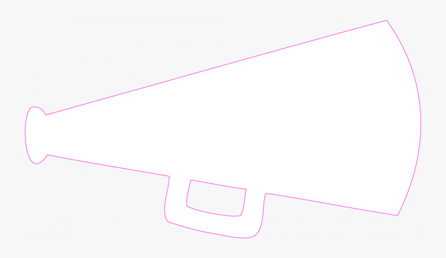 Cheerleading Cheer Megaphone Clipart Black And White - Carmine, Transparent Clipart