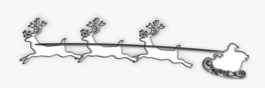 Transparent Reindeer Clipart Png - Christmas Line Png Black, Transparent Clipart