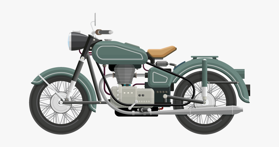 Harley Davidson Clipart Antique Motorcycle - Wheelie Love You Motorbike Card, Transparent Clipart