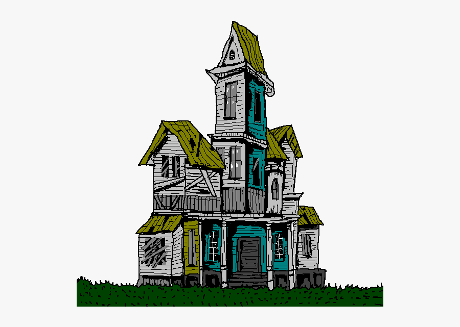 Transparent Home Clip Art - Old Haunted House Clipart, Transparent Clipart