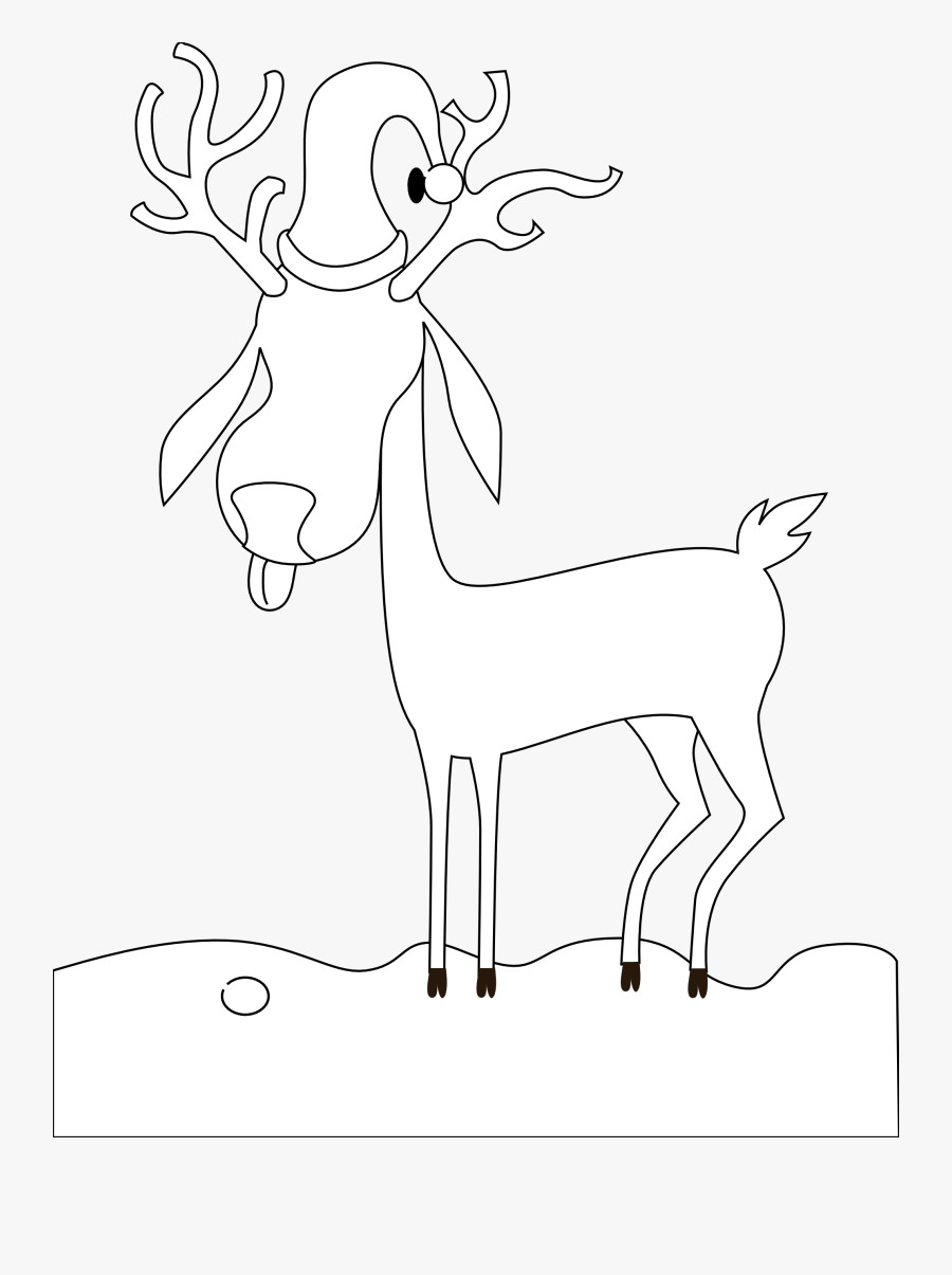 Christmas Reindeer Clipart Black And White - Elk, Transparent Clipart