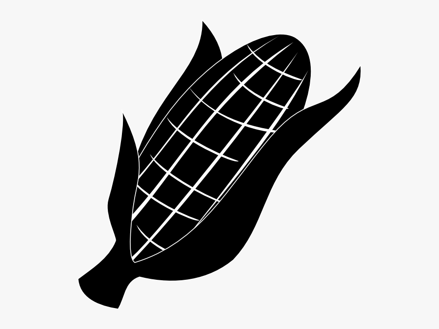 B/w Corn Clip Art At Clker - Black And White Corn Clipart, Transparent Clipart