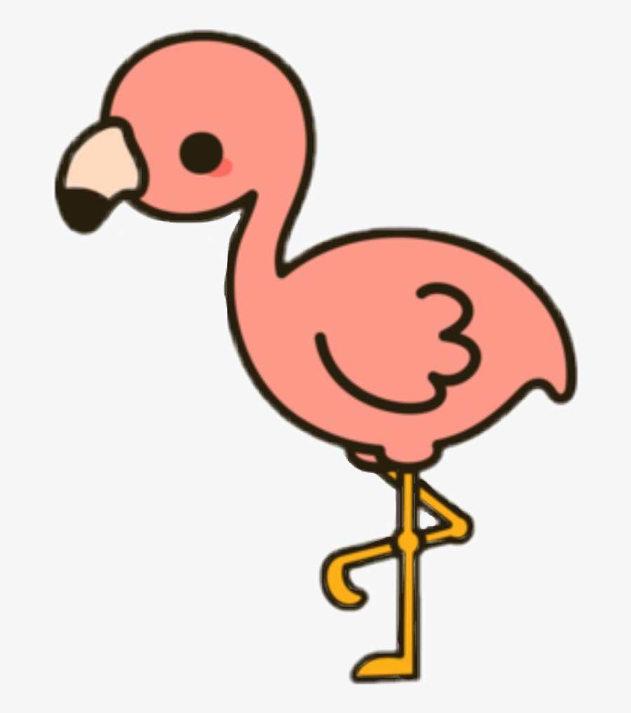 Transparent Banner Clipart Black And White - Dibujos De Flamencos Kawaii, Transparent Clipart