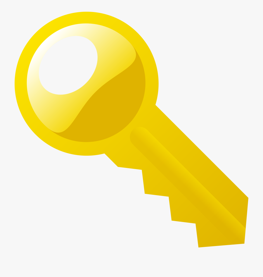 Gold Key Icon, Transparent Clipart
