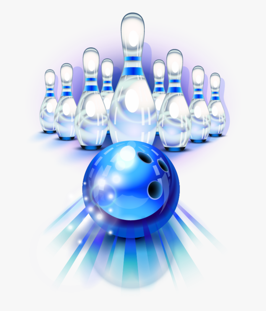 #mq #blue #bowling #pins - Blue Bowling Ball And Pins, Transparent Clipart