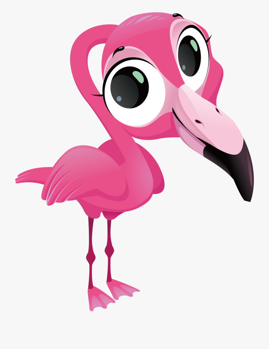 Ftestickersbird Cutepink Freetoedit - Flamingo Cartoon, Transparent Clipart