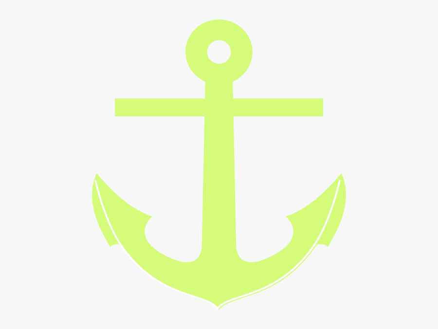 Green Anchor Svg Clip Arts - Black Background With Anchor, Transparent Clipart