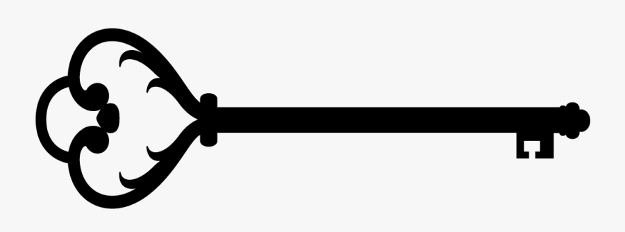 Black Vintage Key Clipart , Png Download - Vintage Key Design Black, Transparent Clipart