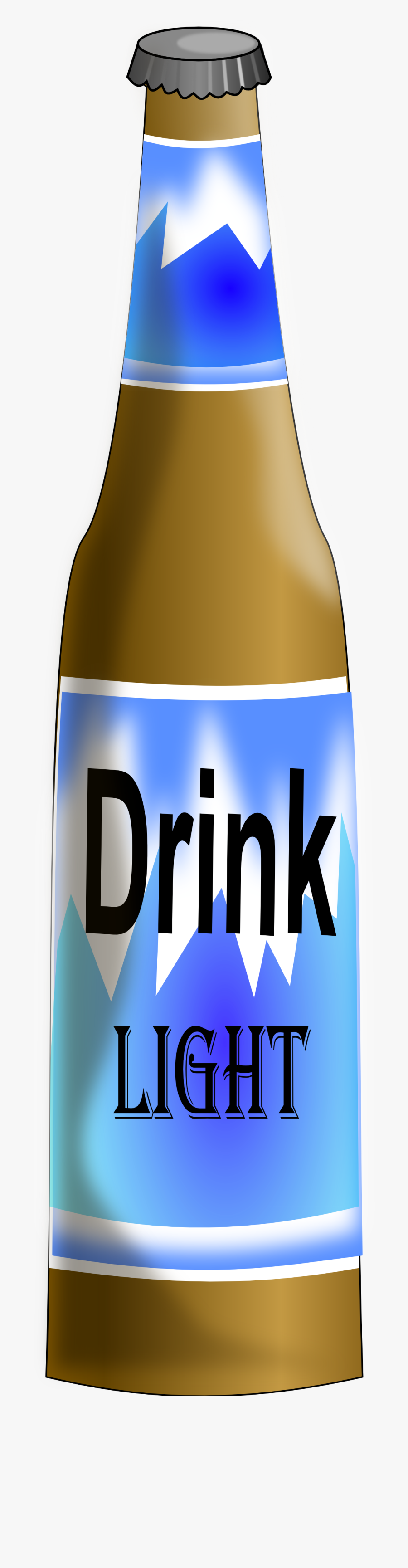 Beer Bottle Plain Vector Blue, Transparent Clipart