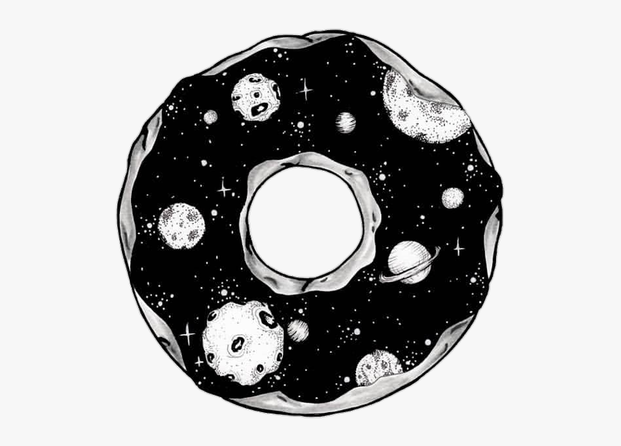 Donut Clipart Galaxy - White Background Galaxy Donut, Transparent Clipart