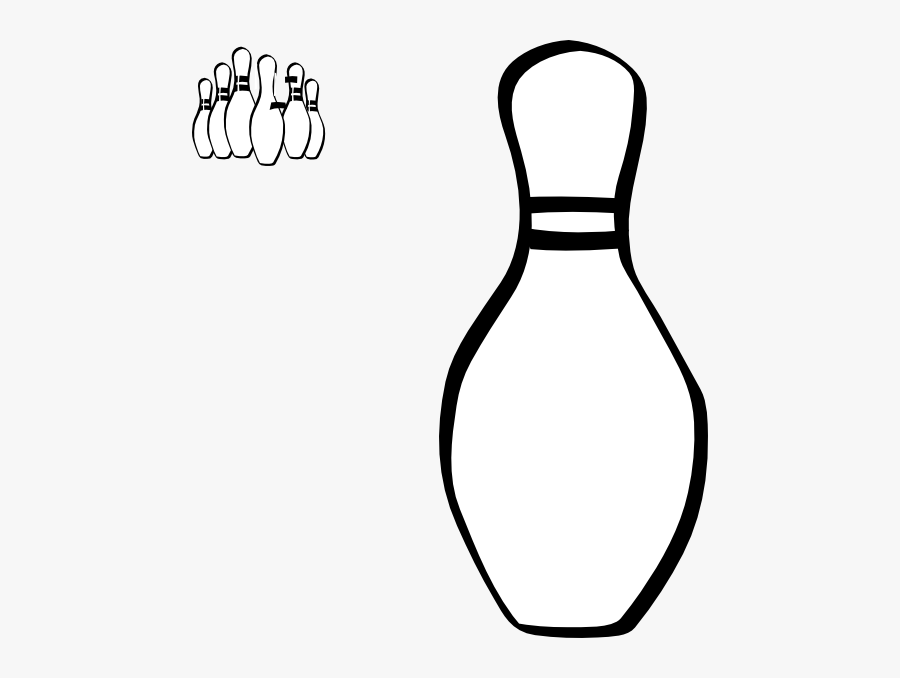 Black And White Bowling Pin, Transparent Clipart