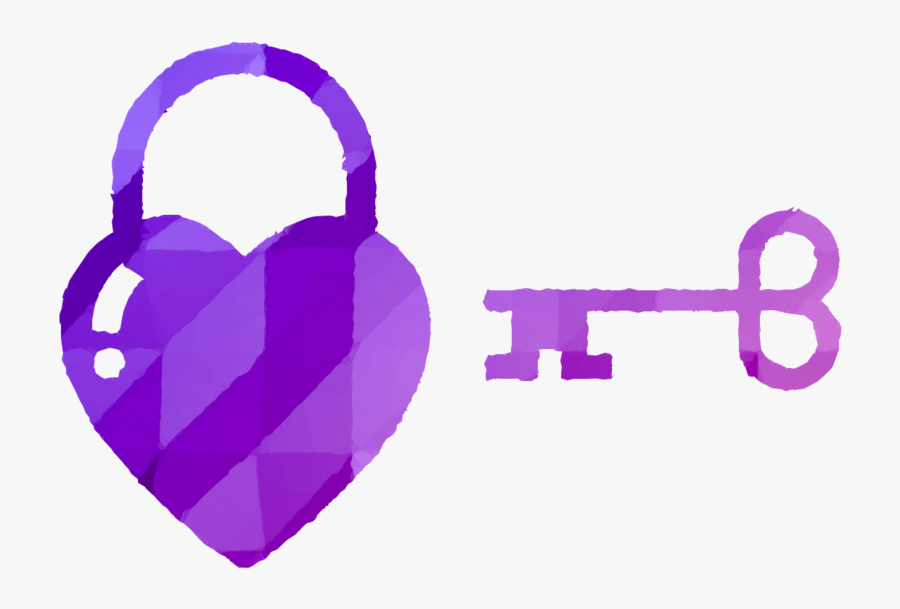 Key Clipart Purple - Lock And Key Stickers, Transparent Clipart