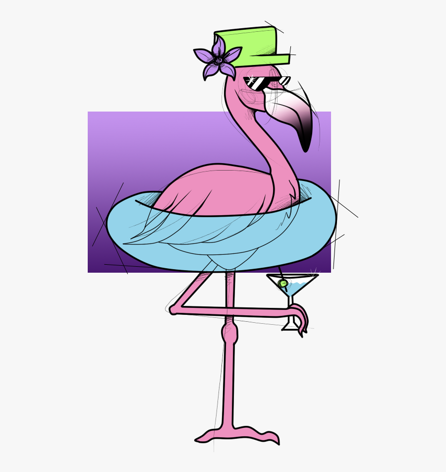 Thanksgiving Clipart Flamingo - Party Flamingo Png, Transparent Clipart