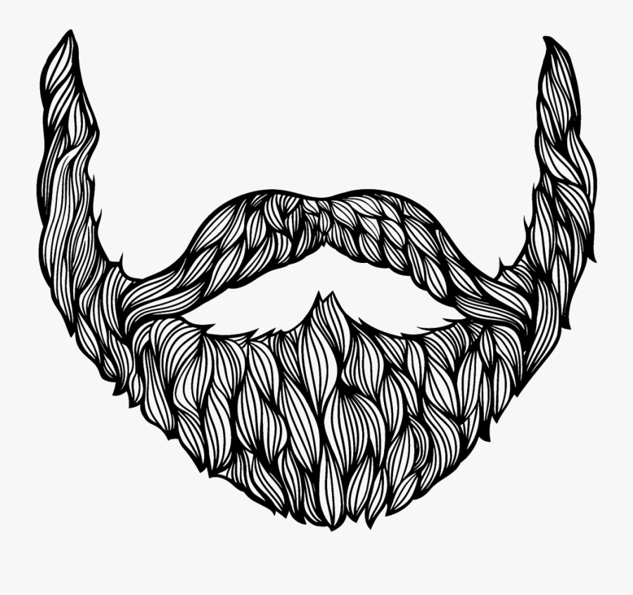 Beard Clipart Grey Beard - Beard Clipart Black And White, Transparent Clipart