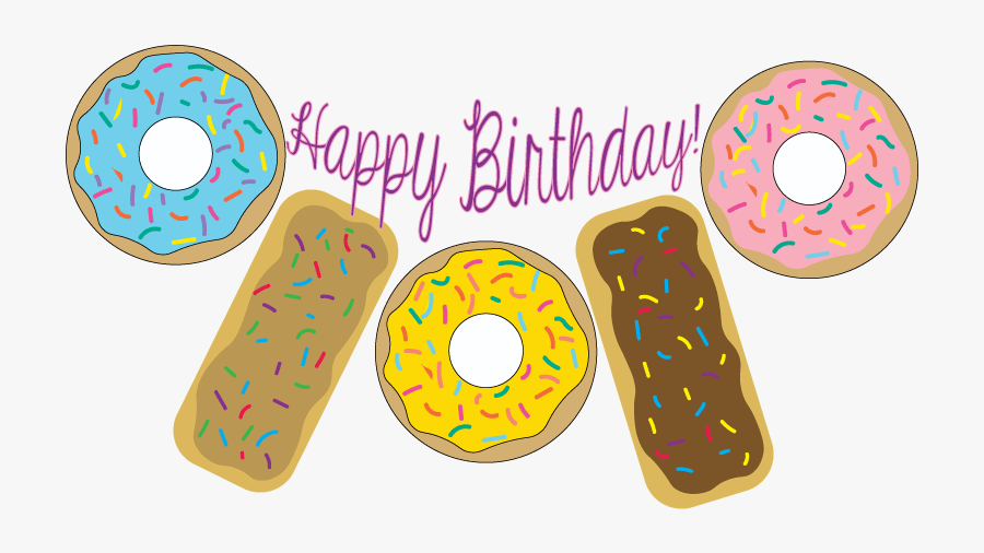 Donut-banner From Donut Printables At Mandy"s Party - Doughnut, Transparent Clipart