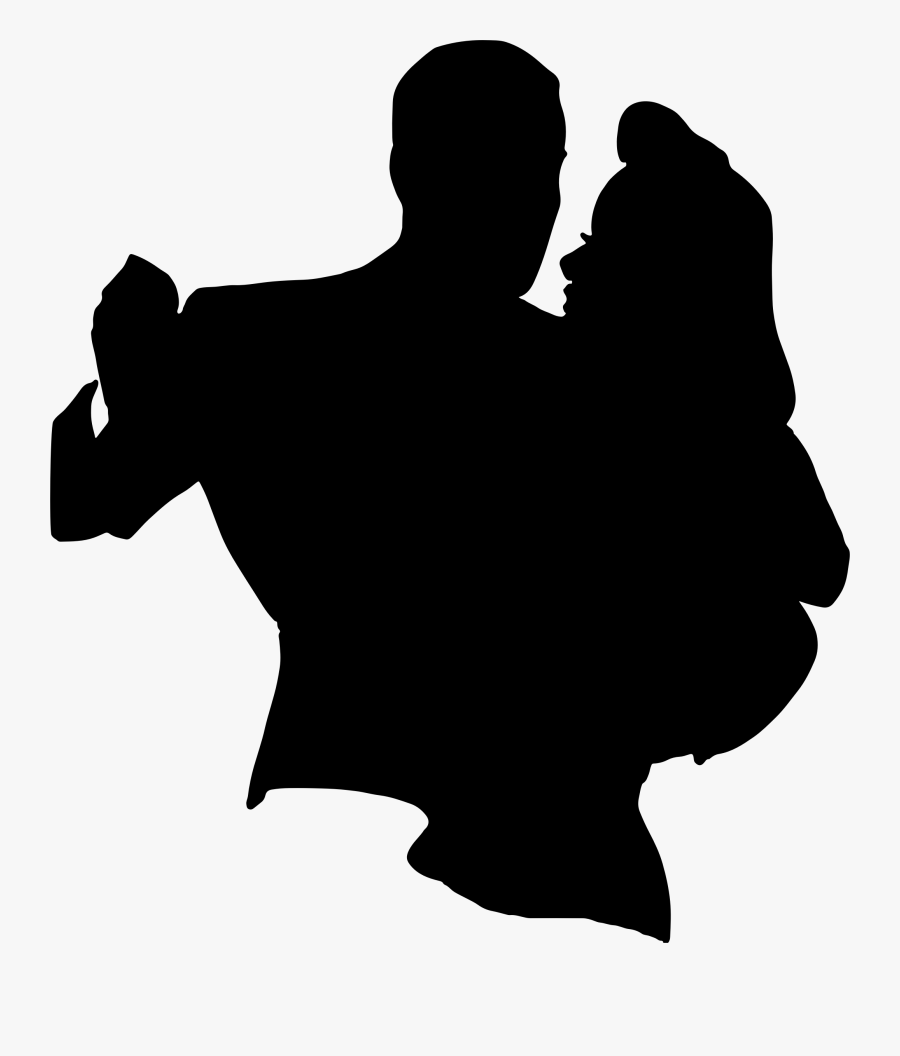 Onlinelabels Clip Art - Silhouettes Of Couples Dancing, Transparent Clipart