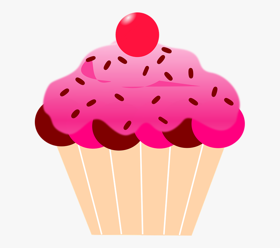 Pink Cupcakes Clipart, Transparent Clipart
