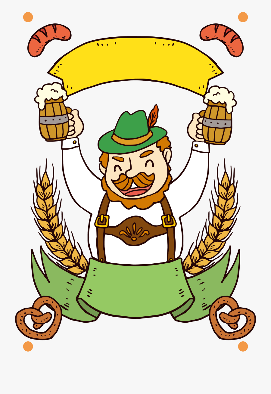 Beer Clipart German Beer ~ Frames ~ Illustrations ~ - Oktoberfest German Clip Art, Transparent Clipart