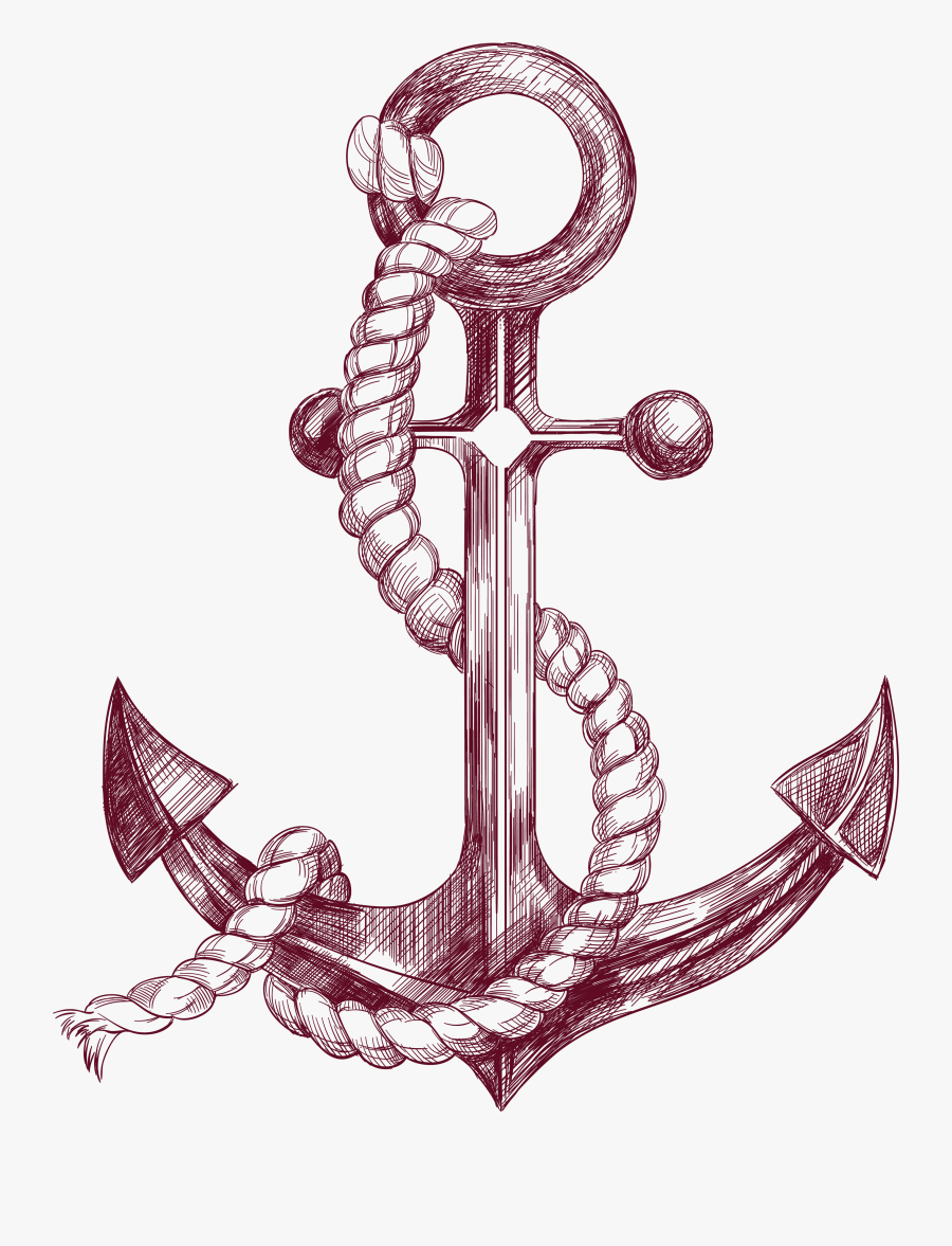 Clip Art Drawing Banner Illustration - Anchor Drawing, Transparent Clipart