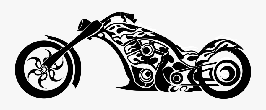 Clip Art Big Image Png - Harley Davidson Bike Stencil , Free Transparent Cl...