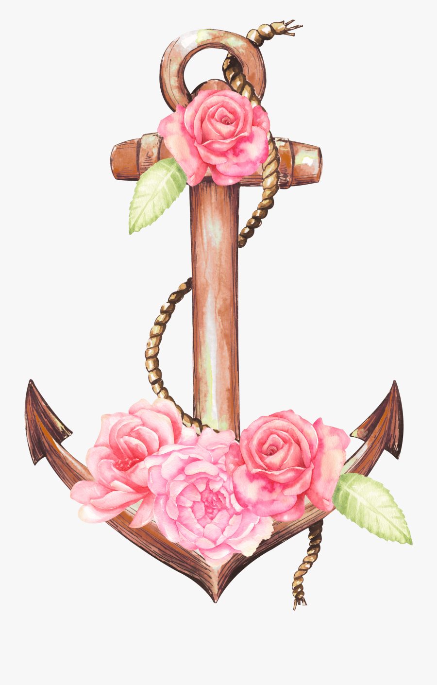 Anchor Watercolor Clipart, Transparent Clipart