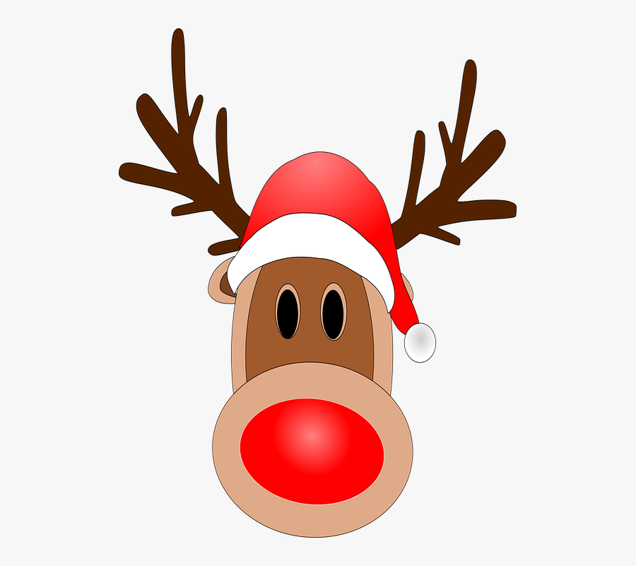 Happy Xmas War Is - Clipart Reindeer Red Nose, Transparent Clipart