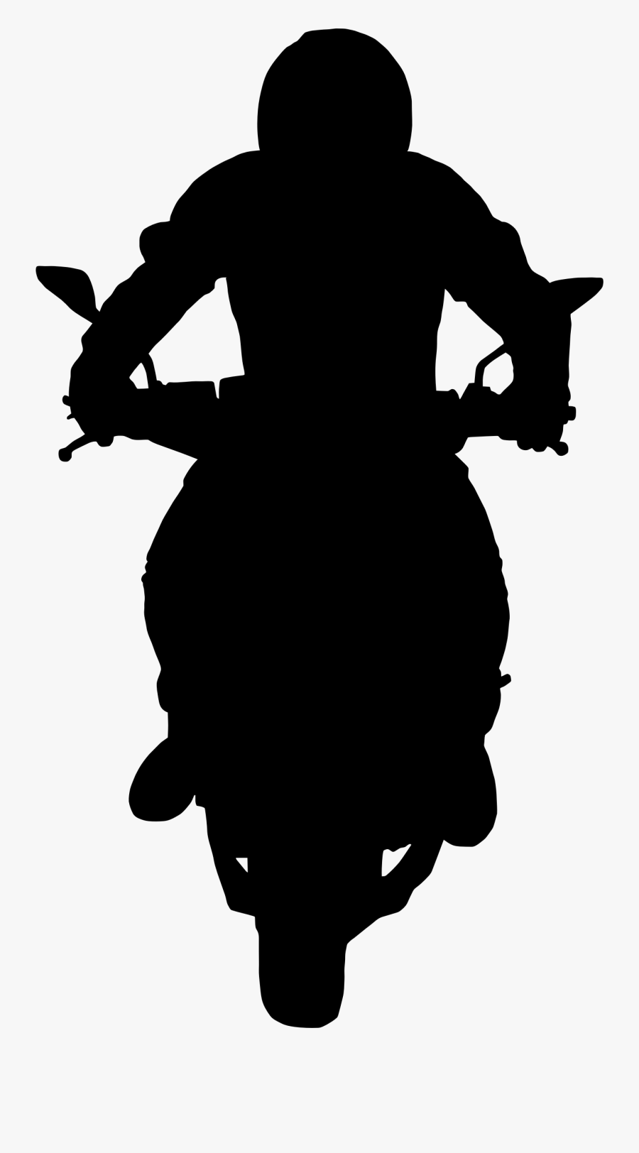 Silhouette Of A Motorcycle Clipart - Man On Motorcycle Silhouette, Transparent Clipart