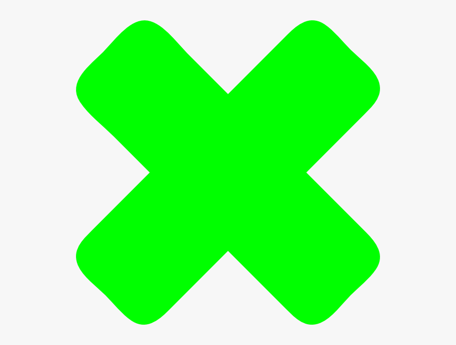 Green Cross Mark Icon, Transparent Clipart