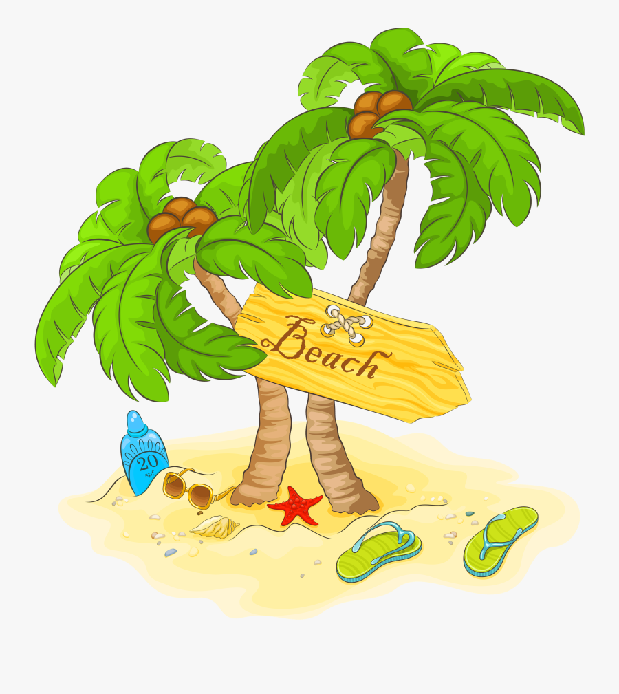 Summer Palm Tree Clip Art Free, Transparent Clipart
