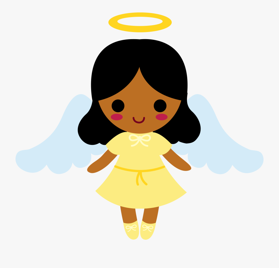 African American Baby Boy Cartoon Christian Clipart - Cartoon Angel, Transparent Clipart