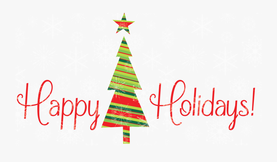 Christmas Tree Happy Holidays, Transparent Clipart