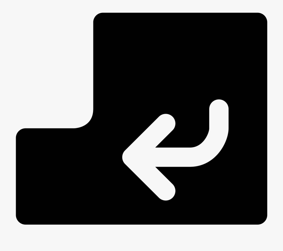 3d Apple Keyboard Key Clipart - Flèche Enter, Transparent Clipart