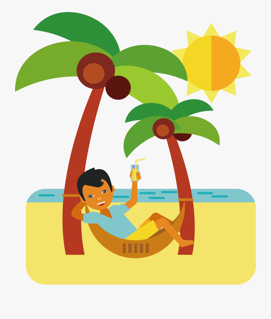 Beach Vacation Png - Vacation Cartoon, Transparent Clipart